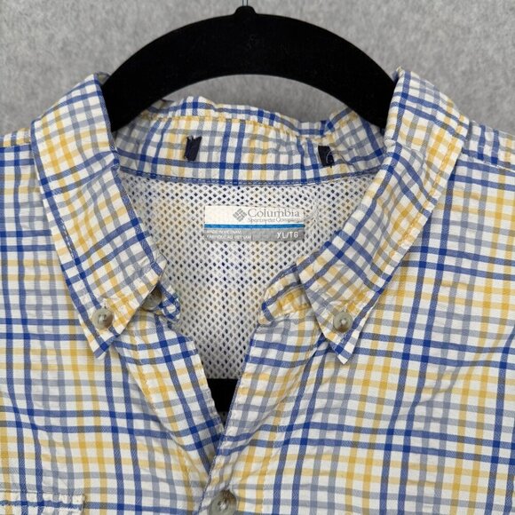 Columbia Mens Super Bahama Button Down Shirt Size XL Vented Fishing Roll Tab - Picture 6 of 13